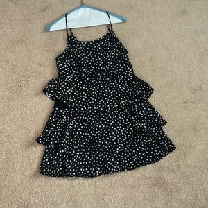 Black flower dress